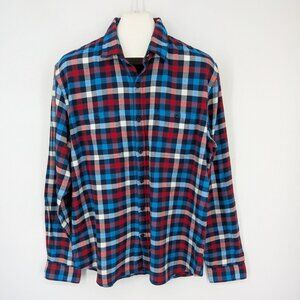 Express Flannel Button Up Shirt Men Size XL checkered Plaid Streetwear Y2K Cozy